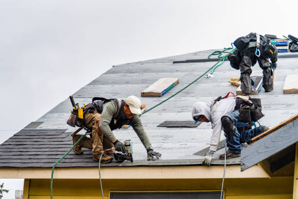 Professional Gutter Installation technician working in Marcus, IA